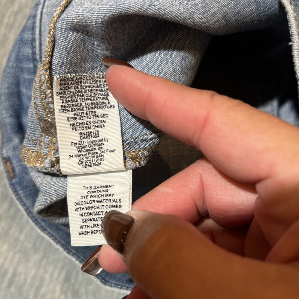Free People Skinny Jeans Women Sz‎ 27 Light Blue Wash Stretch Boho Festival EUC - Picture 8 of 9